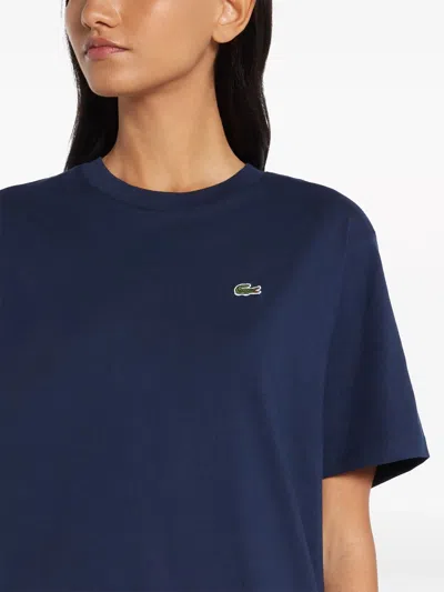 Lacoste T Shirt In Soft Cotton Relaxed Fit In White