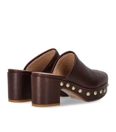 Duccio Del Duca Brown Heeled Clog In Brown