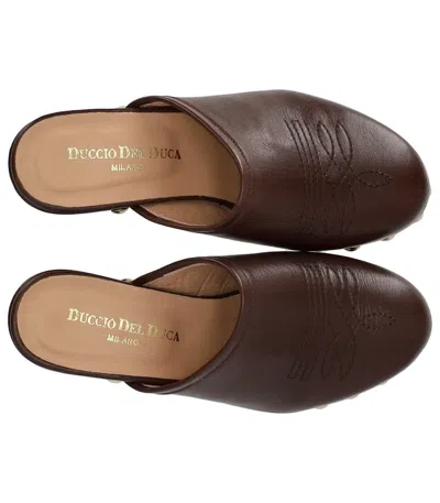Duccio Del Duca Brown Heeled Clog In Brown