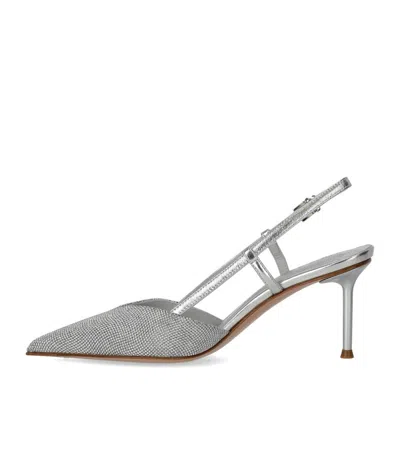 Sergio Levantesi Giulia Silver Slingback Pump In Metallic