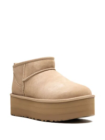 Ugg Classic Ultra Mini Platform Boot With Asymmetrical Edge In Brown