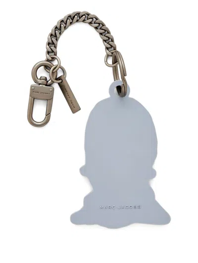 Marc Jacobs Face Charm Keyholder Chain Detail In Gold