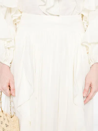 Zimmermann Ruffled Maxi Skirt In White