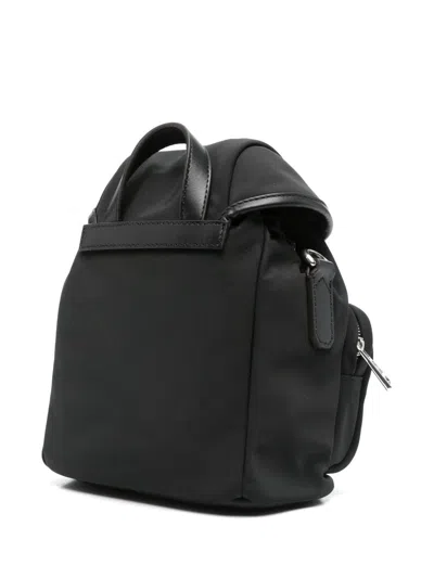 Moncler Functional Polyester Backpack With Multiple Pockets In Black