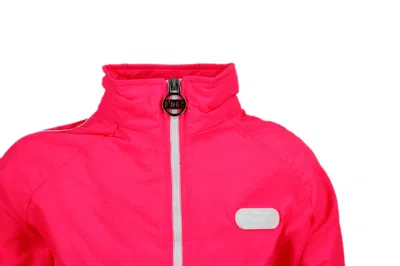Gcds Bomber Jacket With Nylon Zip With Writing In Fucsia