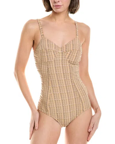 Lisa Marie Fernandez Lis Marie Fernandez Amber Maillot One-piece In Beige