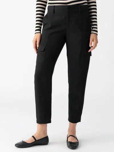 Sanctuary Polished Cargo Pants In Black In Black