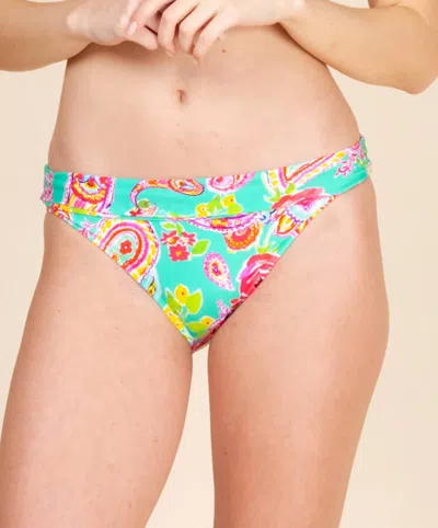 Lise Charmel Adjustable High-waisted Swim Briefs With Cuffs In Aquaholi In Multi