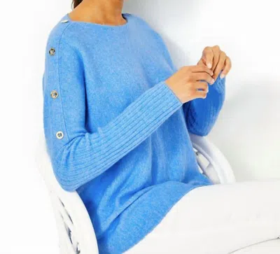 Lilly Pulitzer Arna Boat-neck Pullover Sweater In Heathered Abaco Blue In Multi