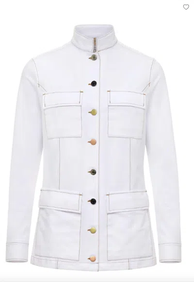 Anatomie Luvan Performance Denim Utility Jacket In White