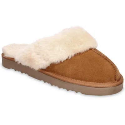 Style & Co Rosiee Womens Supercomff Faux Fur Slide Slippers In Pink