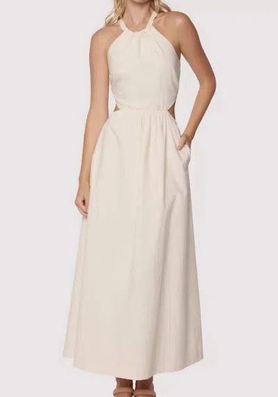 Lucy Paris Halter Maxi Dress In Beige In Beige