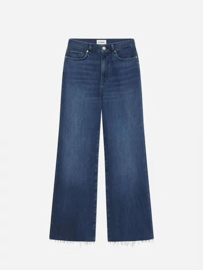 FRAME LE SLIM PALAZZO WIDE-LEG JEANS IN CROSSINGS 