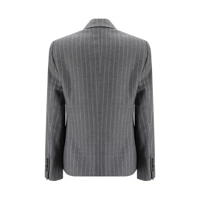 Brunello Cucinelli Blazer Jacket In Gray