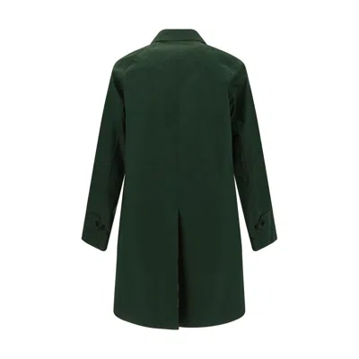 Burberry Reversible Gabardine Overcoat Long Sleeves In Multi