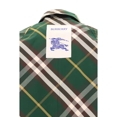 Burberry Reversible Gabardine Overcoat Long Sleeves In Multi