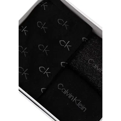 Calvin Klein Black Cotton Tights & Women's Sock In Black