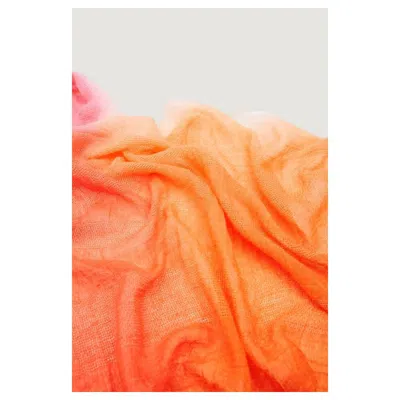 Desigual Orange Polyester Scarf In Orange
