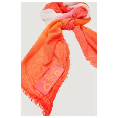 Desigual Orange Polyester Scarf In Orange