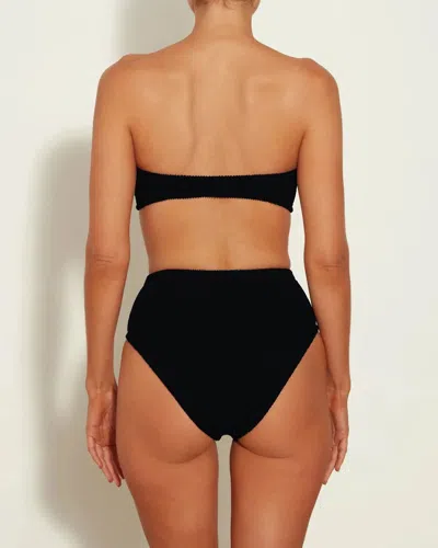 Hunza G Jean Textured Nylon Bikini In Black