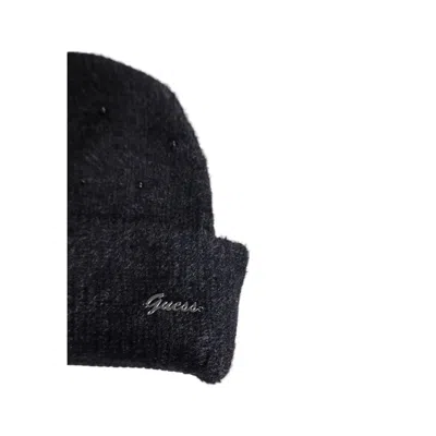 Guess Black Cotton Hat In Black