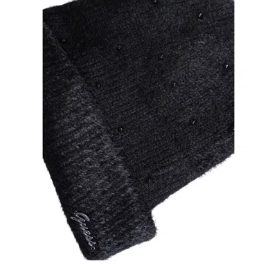 Guess Black Cotton Hat In Black