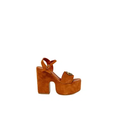 Guess Brown Suede Pump In Brown