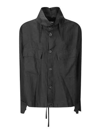 Cini Linen Jacket In Black