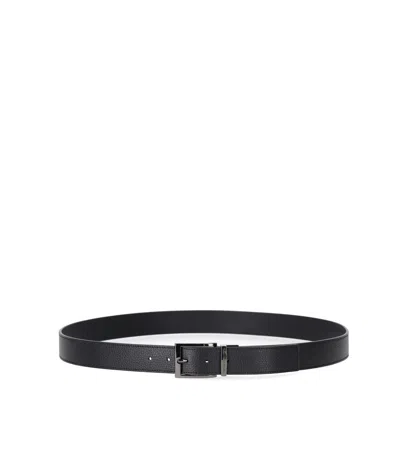 Shop Emporio Armani Black Reversible Belt