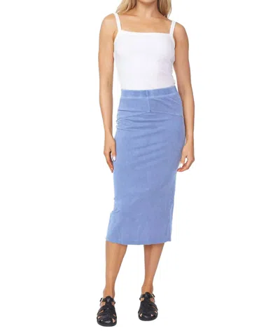 Stateside Cloud Jersey Midi Skirt In Sea In Gold