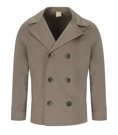 H953 Mud Knitted Peacoat