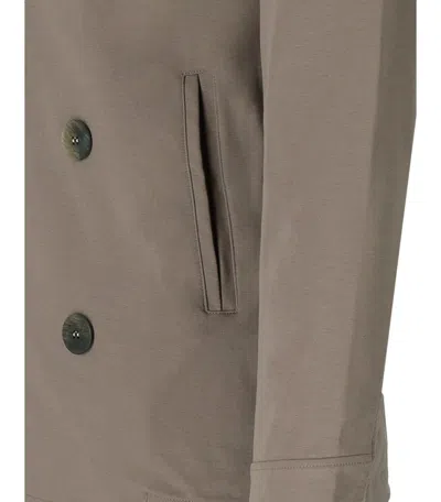 H953 Mud Knitted Peacoat