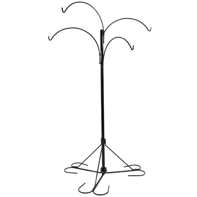 Sunnydaze 4-arm Hanging Flower Plant Basket Stand With Adjustable Arms 84in Tall