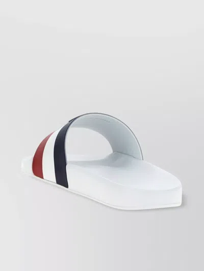 Moncler Basile Embossed Logo Slides In White