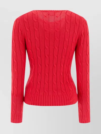 Polo Ralph Lauren Pullover Mit Zopfmuster In Red