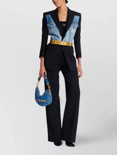 Balmain Crepe Straight-leg Tailored Trousers