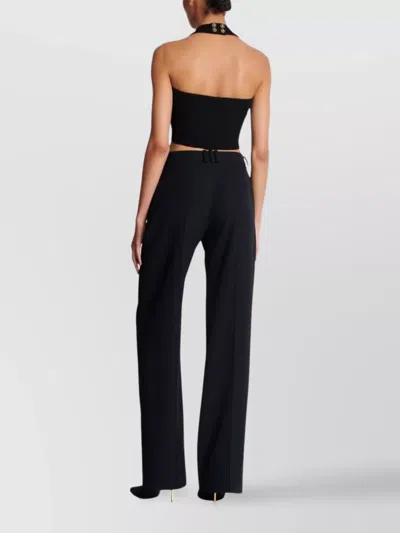 Balmain Crepe Straight-leg Tailored Trousers