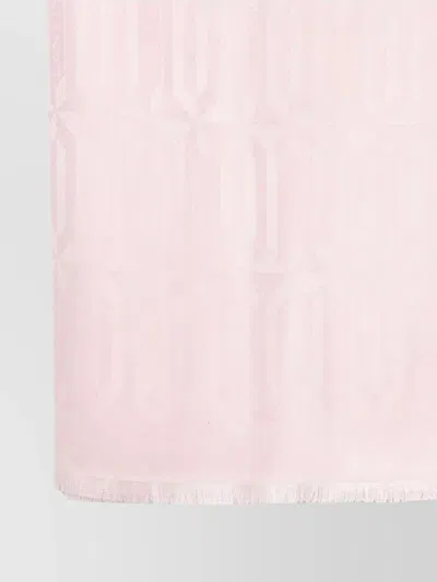 Lanvin Fringed Monogram Rectangular Scarf