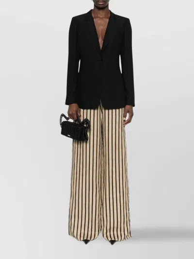 Emporio Armani Single-breasted Blazer Jacket Glitter Finish In Black