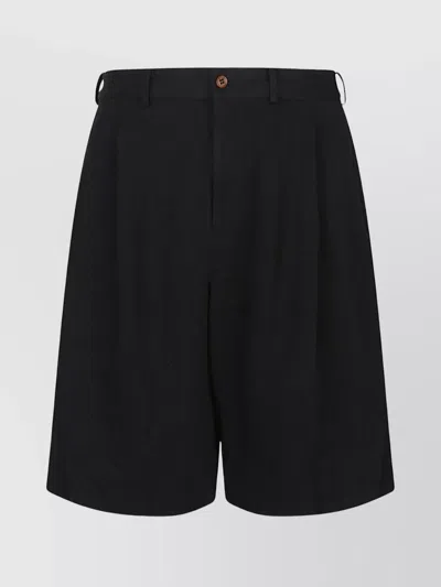Comme Des Garçons Bermuda Shorts With Pleated Design And Pockets