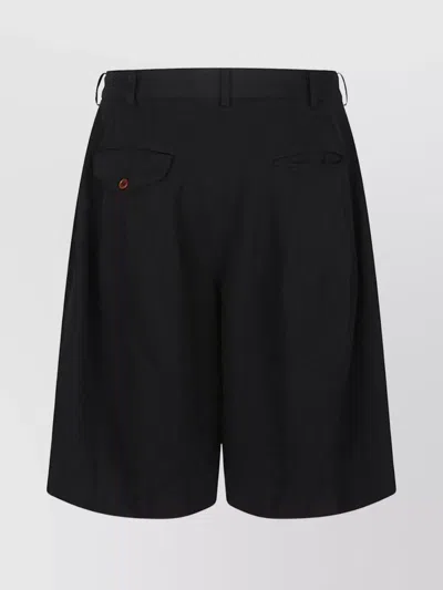 Comme Des Garçons Bermuda Shorts With Pleated Design And Pockets