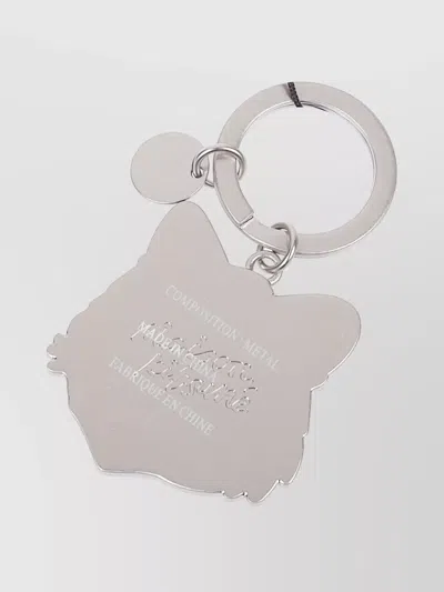 Maison Kitsuné Fox Head Metal Keyring With Engraved Design In Multi