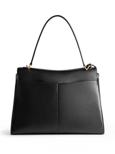 Balenciaga Rodeo Medium Smooth Leather Hand Bags In Black