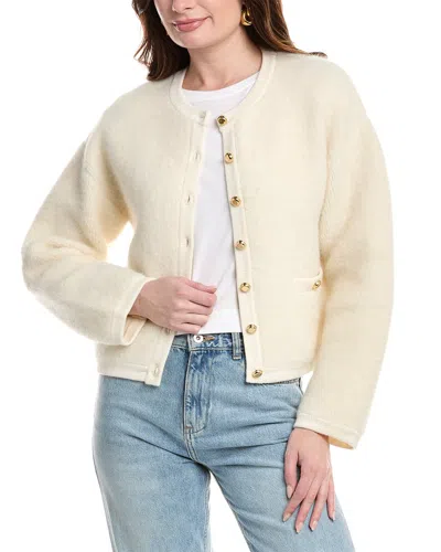 Rag & Bone Kaia Boucle Wool & Alpaca-blend Cardigan In White