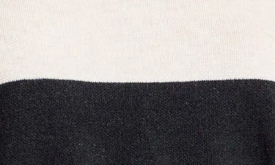 Splendid Libby Stripe Wool-blend Sweater In Oat Black Stripe