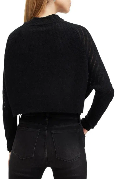 Allsaints Ridley Funnel Neck Sweater In Black