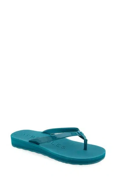 Aerosoles Women's Jace Round Toe Thong Sandals In Teal