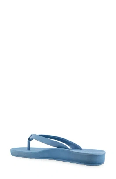 Aerosoles Women's Jace Round Toe Thong Sandals In Blue Jean