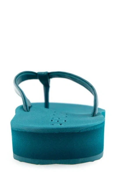 Aerosoles Women's Jace Round Toe Thong Sandals In Teal