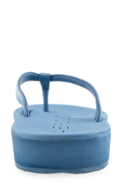 Aerosoles Women's Jace Round Toe Thong Sandals In Blue Jean